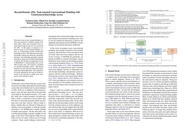 Beyond Domain APIs: Task-oriented Conversational Modeling with Unstructured Knowledge Access