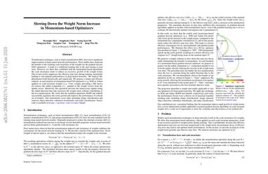 AdamP: Slowing Down the Slowdown for Momentum Optimizers on Scale-invariant Weights