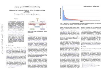 Language-agnostic BERT Sentence Embedding