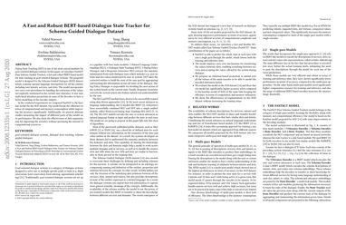 A Fast and Robust BERT-based Dialogue State Tracker for Schema-Guided Dialogue Dataset