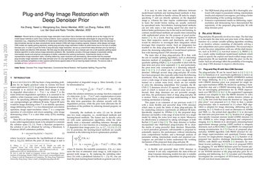 Plug-and-Play Image Restoration with Deep Denoiser Prior