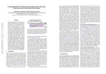 A Probabilistic End-To-End Task-Oriented Dialog Model with Latent Belief States towards Semi-Supervised Learning