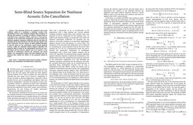 Semi-Blind Source Separation for Nonlinear Acoustic Echo Cancellation