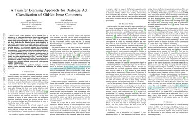 A Transfer Learning Approach for Dialogue Act Classification of GitHub Issue Comments