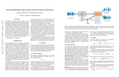 Multi-Decoder DPRNN: High Accuracy Source Counting and Separation