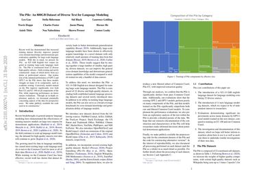 The Pile: An 800GB Dataset of Diverse Text for Language Modeling