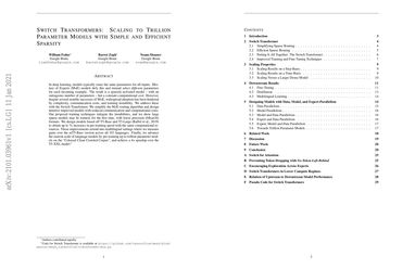 Switch Transformers: Scaling to Trillion Parameter Models with Simple and Efficient Sparsity