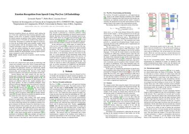 Emotion Recognition from Speech Using Wav2vec 2.0 Embeddings