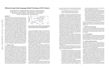 Efficient Large-Scale Language Model Training on GPU Clusters Using Megatron-LM