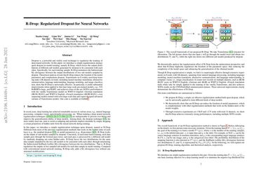 R-Drop: Regularized Dropout for Neural Networks