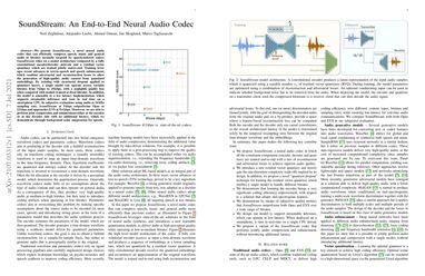 SoundStream: An End-to-End Neural Audio Codec