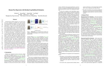 Human Pose Regression with Residual Log-likelihood Estimation