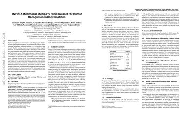 M2H2: A Multimodal Multiparty Hindi Dataset For Humor Recognition in Conversations