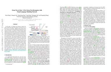 From Two to One: A New Scene Text Recognizer with Visual Language Modeling Network