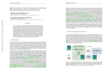 Diffusion-Based Voice Conversion with Fast Maximum Likelihood Sampling Scheme