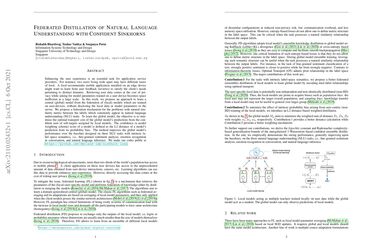 Federated Distillation of Natural Language Understanding with Confident Sinkhorns