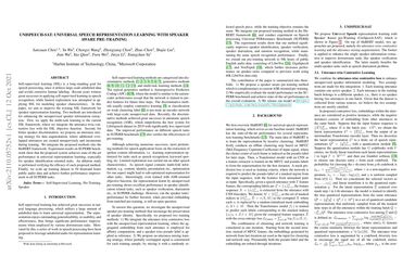 UniSpeech-SAT: Universal Speech Representation Learning with Speaker Aware Pre-Training