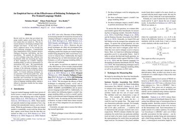 An Empirical Survey of the Effectiveness of Debiasing Techniques for Pre-trained Language Models