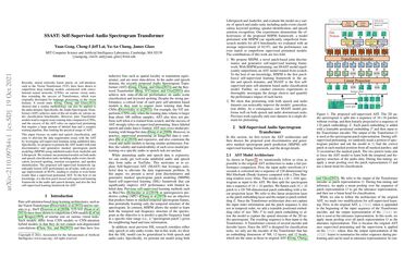 SSAST: Self-Supervised Audio Spectrogram Transformer