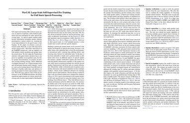 WavLM: Large-Scale Self-Supervised Pre-Training for Full Stack Speech Processing