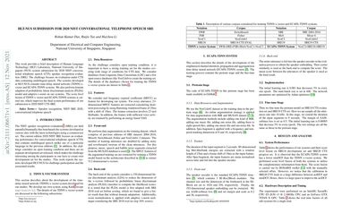 HLT-NUS SUBMISSION FOR 2020 NIST Conversational Telephone Speech SRE