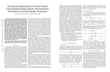 Task-specific Optimization of Virtual Channel Linear Prediction-based Speech Dereverberation Front-End for Far-Field Speaker Verification