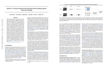 data2vec: A General Framework for Self-supervised Learning in Speech, Vision and Language