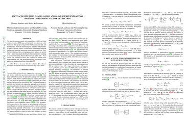 Joint Acoustic Echo Cancellation and Blind Source Extraction based on Independent Vector Extraction