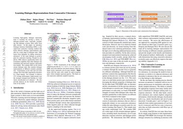 Learning Dialogue Representations from Consecutive Utterances