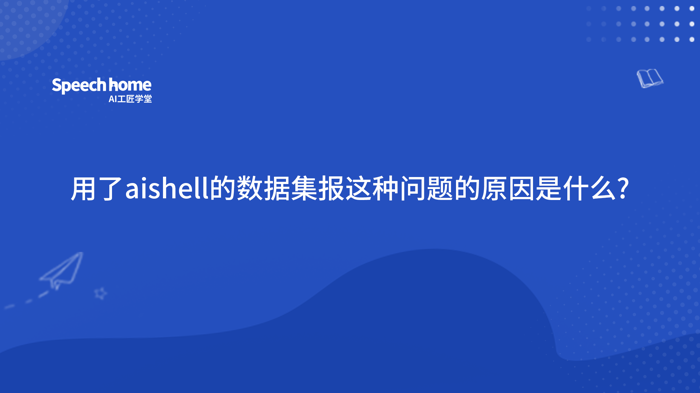 用了aishell的数据集报这种问题的原因是什么?