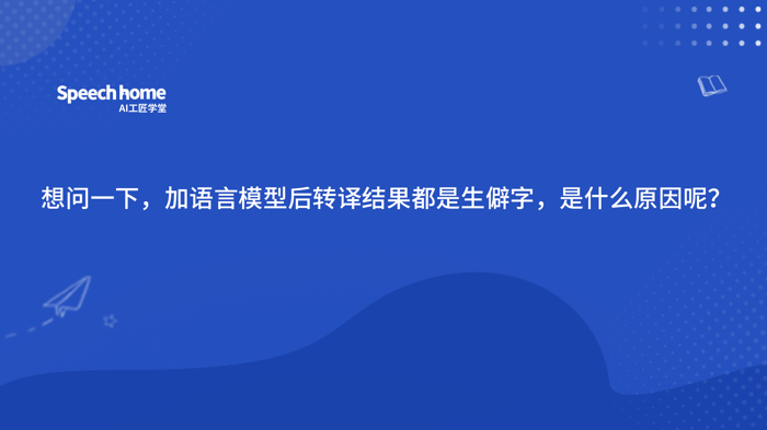  想问一下 加语言模型后转译结果都是生僻字，是什么原因呢？