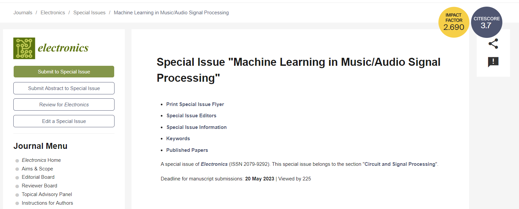 Electronics丨Machine Learning in Music/Audio Signal Processing