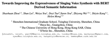 INTERSPEECH 2022｜基于语义信息的高表现力歌声合成