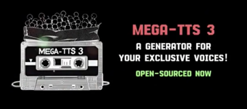 开源语音合成&声音克隆系统：MegaTTS3，仅0.45B参数，中英文混合无缝切换。