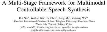 ICME 2025 | MM-TTS：一种多阶段的多模态可控语音合成框架